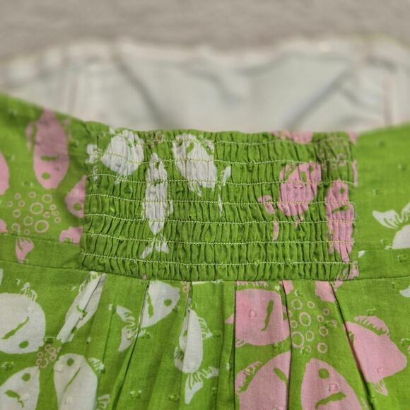 Lilly Pulitzer Strapless Pink and Green Fish Print Dress Size 0 Beachy Vacation - Picture 8 of 14